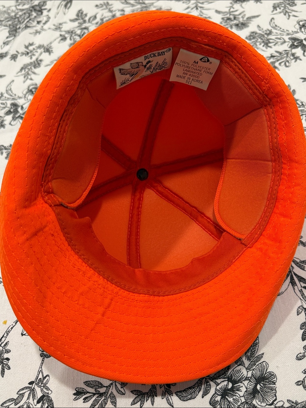 High-Visibility Orange Men's 80’s vintage Hat from Duck Bay - Picture 9 of 11